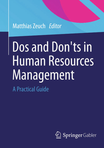 Dos and Don’ts in Human Resources Management: A Practical Guide