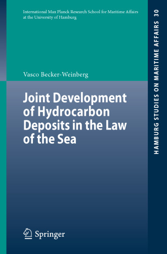 Joint Development of Hydrocarbon Deposits in the Law of the Sea