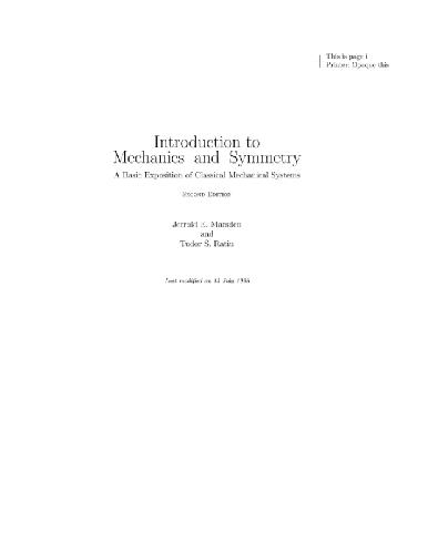 Introduction to Mechanics and Symmetry