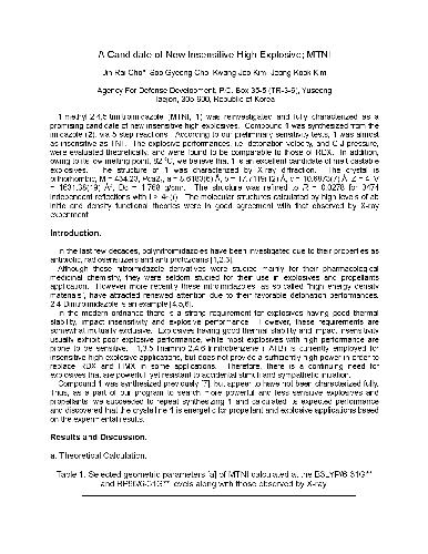 A Candidate of New Insensitive High Explosive