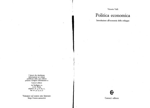 Politica economica. Introduzione all'economia dello sviluppo