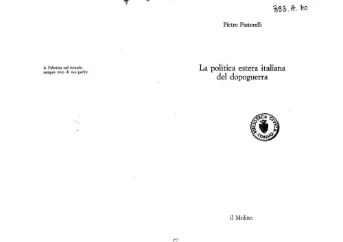 La politica estera italiana del dopoguerra