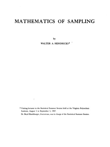Mathematics of Sampling