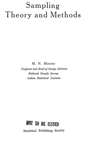 Sampling Theory and Methods