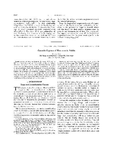 Cascade Capture or Electrons in Solids