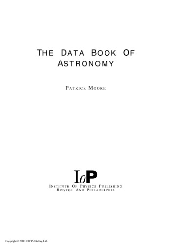 The data book of astronomy
