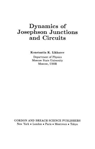 Dynamics of Josephson Junctions and Circuits