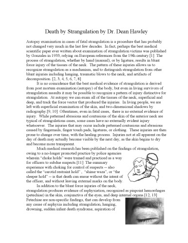 Death by Strangulation