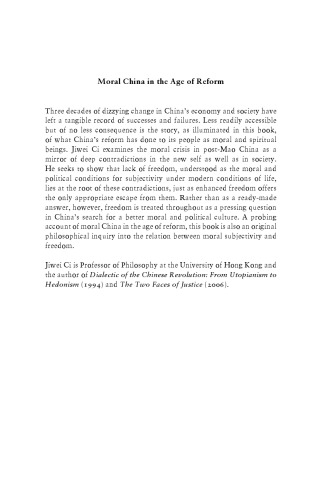 Moral China in the Age of Reform