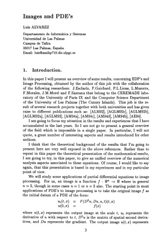 ICAOS '96: 12th International Conference on Analysis and Optimization of Systems Images, Wavelets and PDEs Paris, June 26–28, 1996