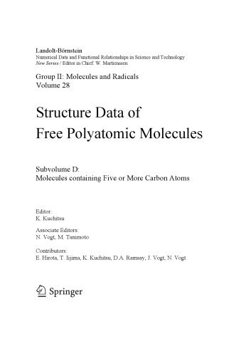 Molecules containing Five or More Carbon Atoms