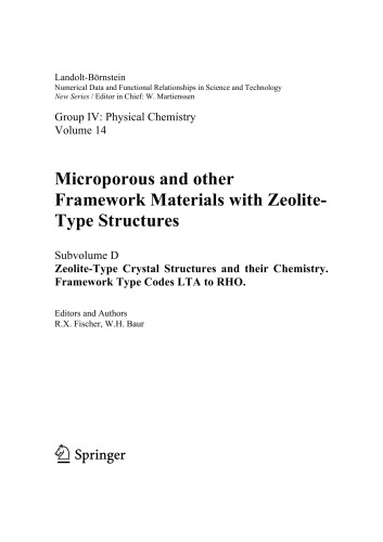 Zeolite-Type Crystal Structures and their Chemistry. Framework Type Codes LTA to RHO