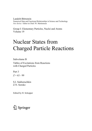 Tables of Excitations from Reactions with Charged Particles. Part 3: Z = 63 - 99