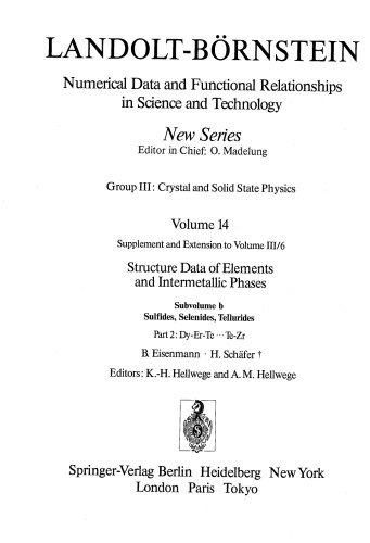 Sulfides, Selenides, Tellurides (Part 2)