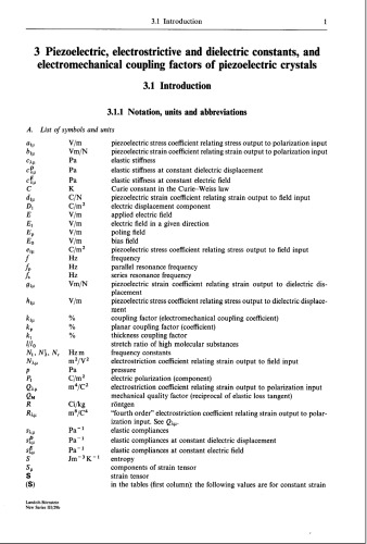 Piezoelectric, Pyroelectric, and Related Constants