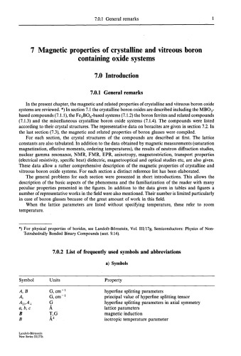 Boron Containing Oxides