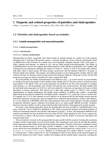 Pnictides and Chalcogenides III: Actinide Monopnictides