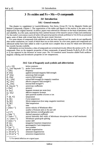 Part B: Spinels, Fe Oxides, and Fe-Me-O Compounds