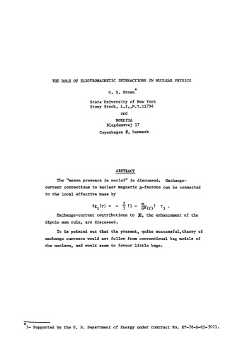 Nuclear Physics with Electromagnetic Interactions: Proceedings of the International Conference, Held in Mainz, Germany, June 5–9, 1979