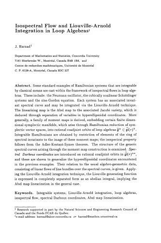Geometric and Quantum Aspects of Integrable Systems: Proceedings of the Eighth Scheveningen Conference Scheveningen, The Netherlands, August 16–21, 1992