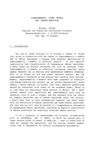 Complex Differential Geometry and Supermanifolds in Strings and Fields: Proceedings of the Seventh Scheveningen Conference, Scheveningen, The Netherlands, August 23–28, 1987