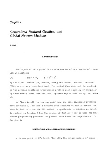 Optimization and Related Fields: Proceedings of the “G. Stampacchia International School of Mathematics” held at Erice, Sicily September 17–30, 1984