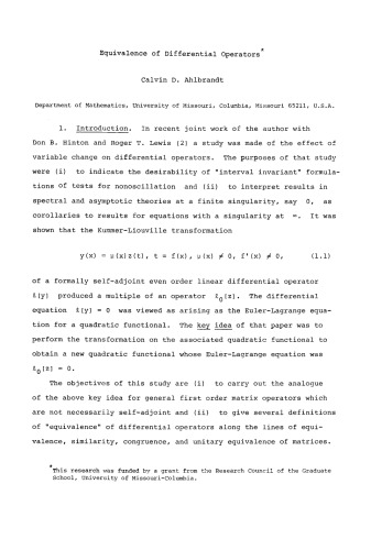 Ordinary and Partial Differential Equations: Proceedings of the Sixth Conference Held at Dundee, Scotland, March 31 – April 4, 1980