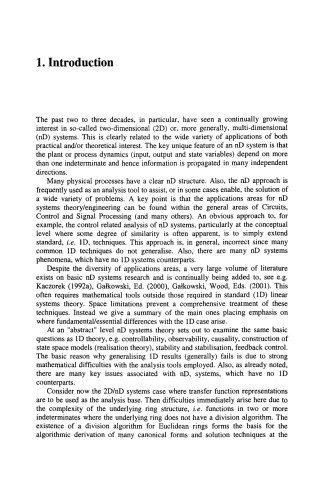 State-space realisations of linear 2-D systems with extensions to the general nD (n>2) case