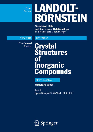 Structure Types. Part 8: Space Groups (156) P3m1 – (148) R-3