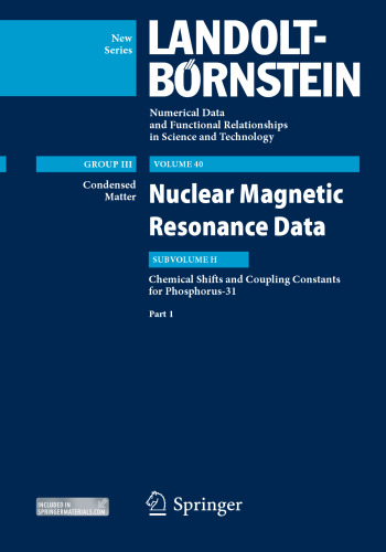 Chemical Shifts and Coupling Constants for Phosphorus-31: Part 1
