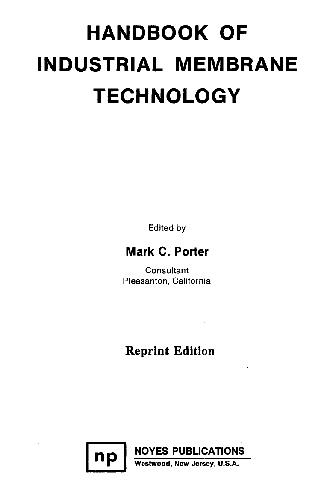 Handbook of Industrial Membrane Technology