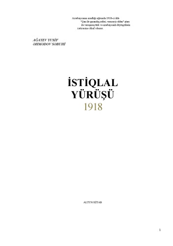 İstiqlal yürüşü, 1918