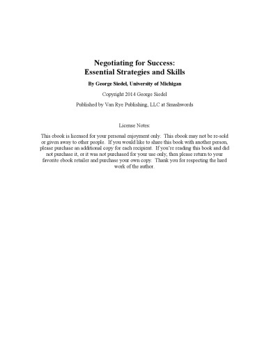 Negotiating for Success: Essential Strategies and Skills