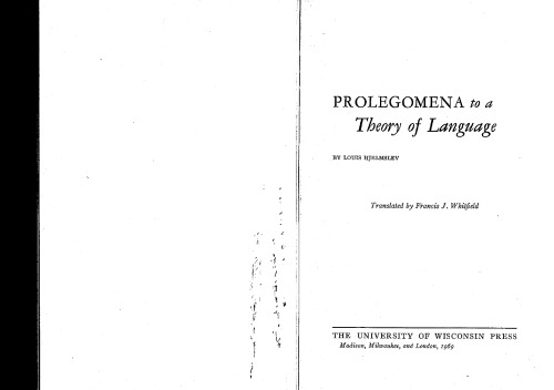 Prolegomena to a Theory of Language