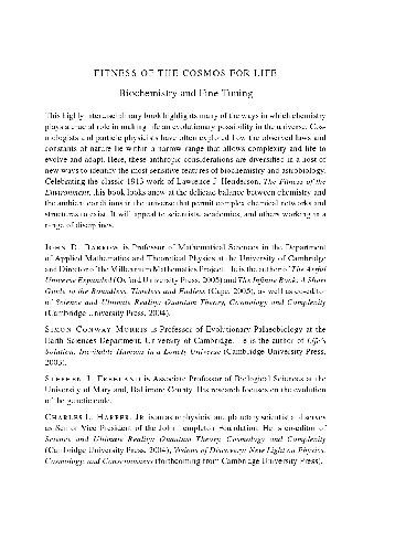 Fitness of the cosmos for life: biochemistry and fine-tuning