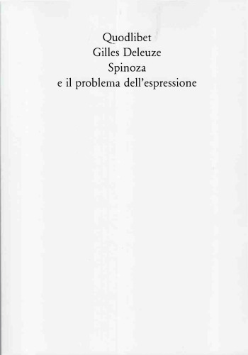 Spinoza e il problema dell'espressione