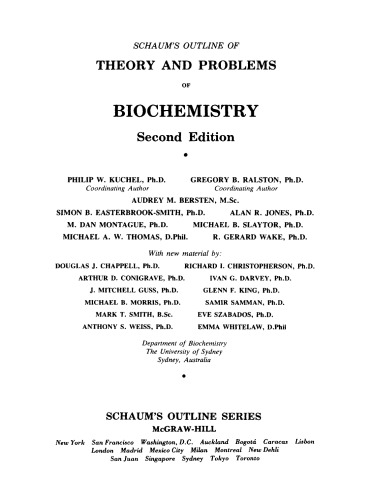 Schaums Outline Of Biochemistry