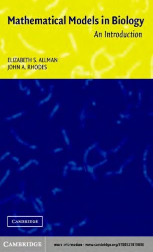 Mathematical models in biology. An introduction