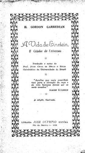 A Vida de Einstein - O Criador de Universos