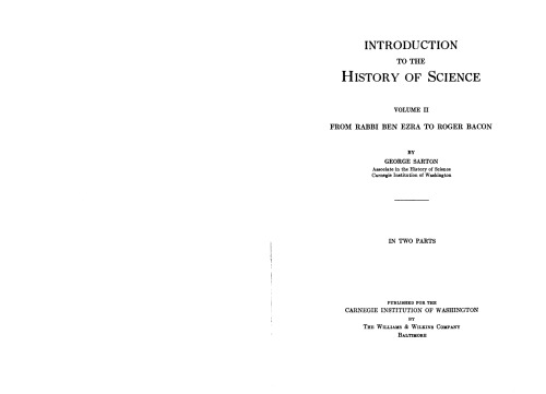 Introduction to the History of Science