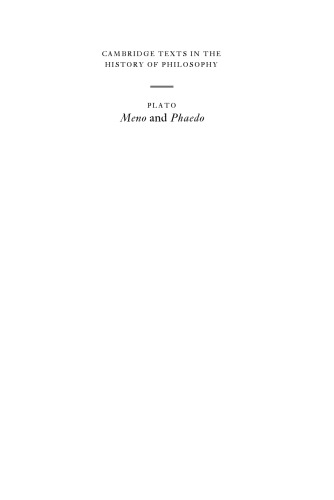 Plato: Meno and Phaedo