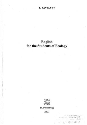 English for the Students of Ecology