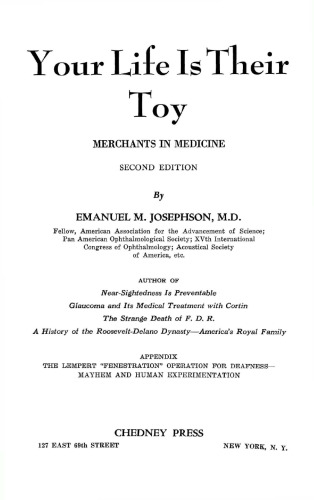 Your Life is Their Toy: Merchants in Medicine
