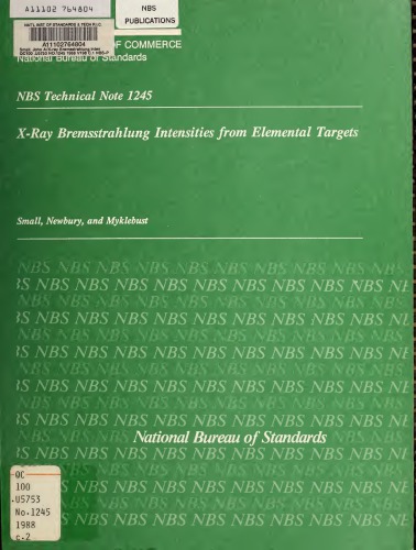 X-Ray Bremsstrahlung Intensities from Elemental Targets