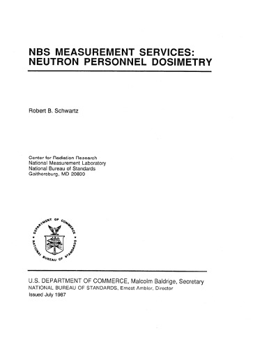 NBS Measurement Services: Neutron Personnel Dosimetry