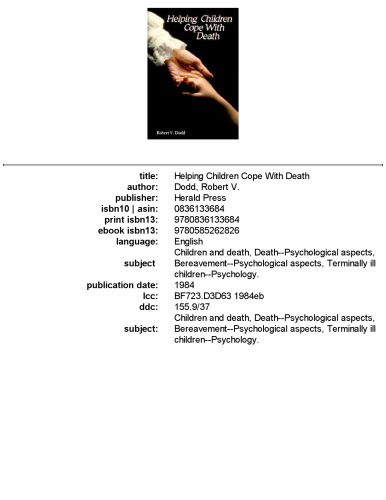 Helping Children Cope With Death