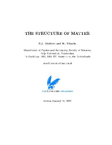 The Structure Of Matter