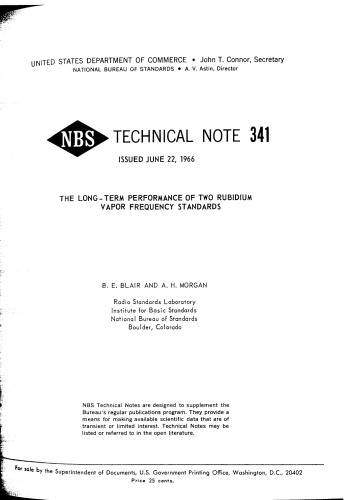 THE LONG-TERM PERFORMANCE OF TWO RUBIDIUM VAPOR FREQUENCY STANDARDS