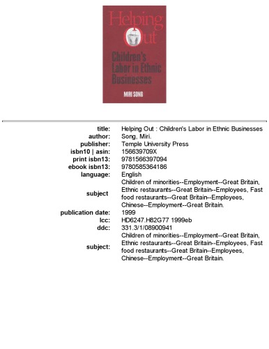 Helping out_ children's labor in ethnic businesses