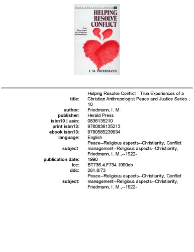 Helping Resolve Conflict_ True Experiences of a Christian Anthropologist